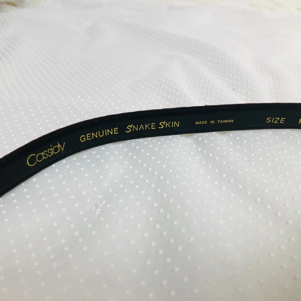 Cassidy Genuine Snake Skin Womens Belt Red Size‎ Medium 3/4